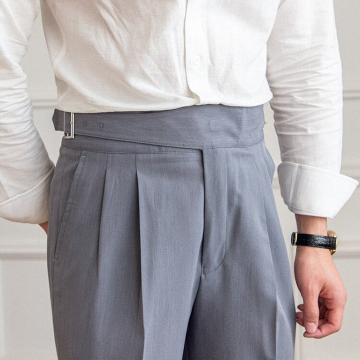 Men's Wide Leg Trousers | Work, Pleated