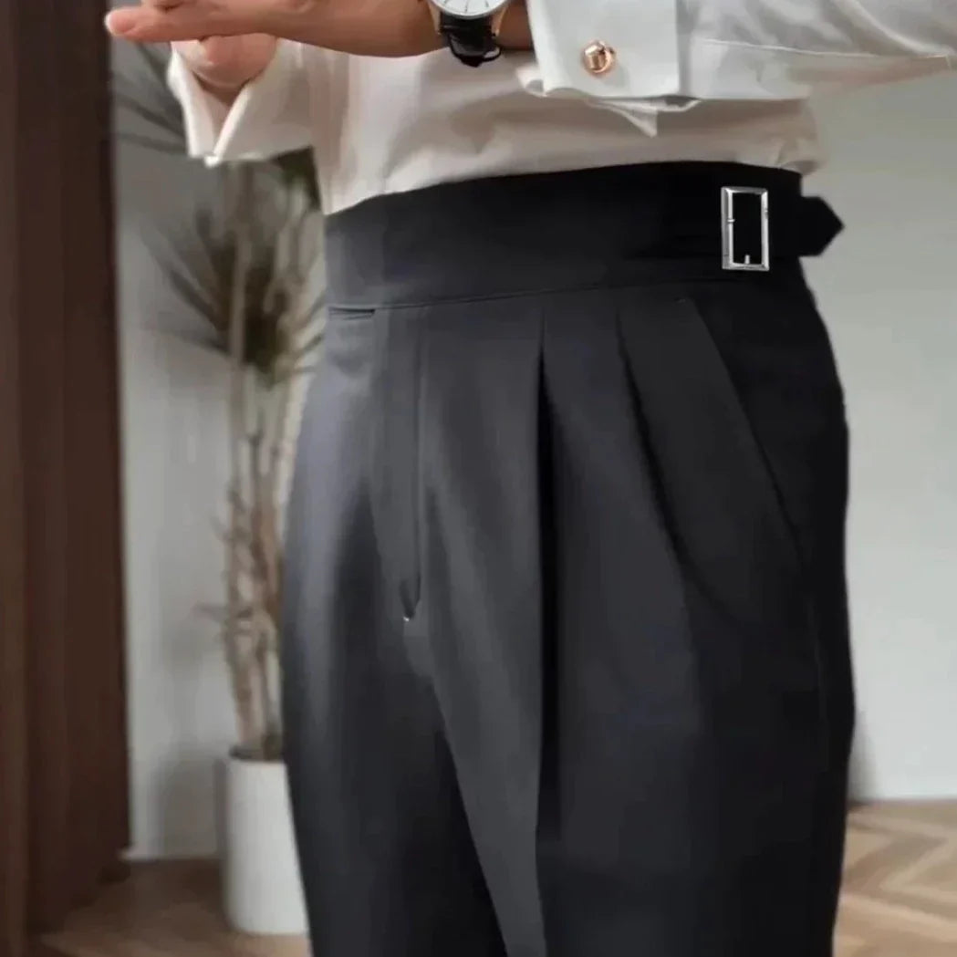 Men's Wide Leg Trousers | Work, Pleated