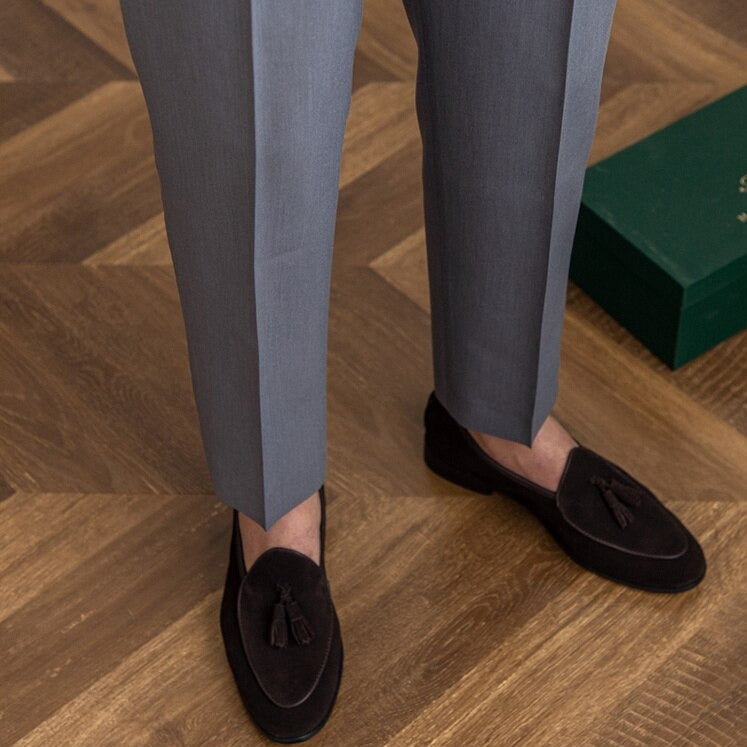 Men's Wide Leg Trousers | Work, Pleated