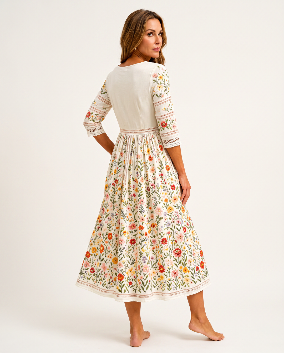 Wildflower Meadow Charm Midi Dress