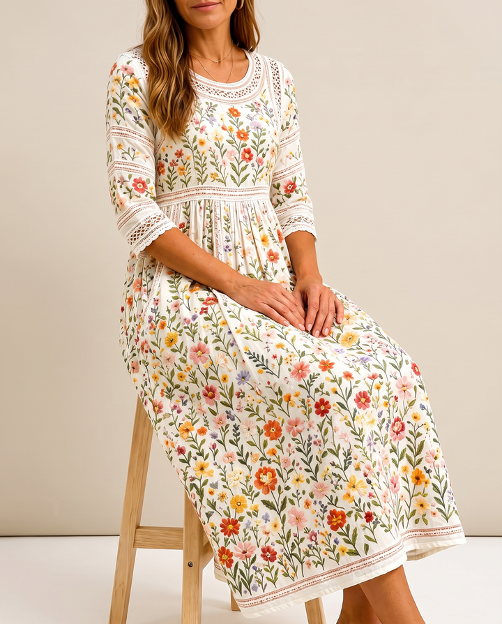 Wildflower Meadow Charm Midi Dress