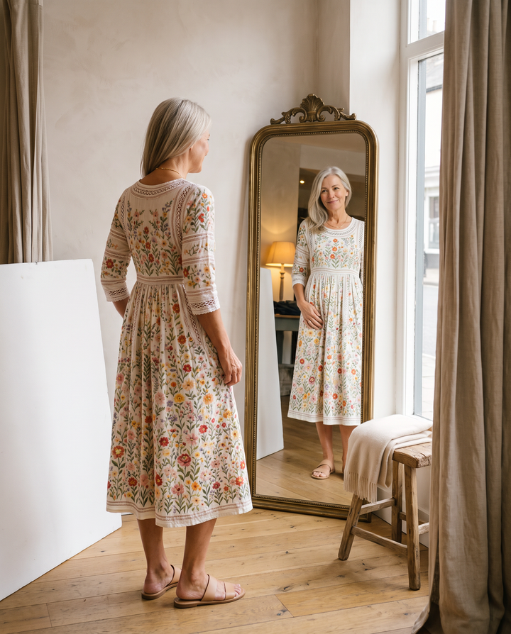 Wildflower Meadow Charm Midi Dress