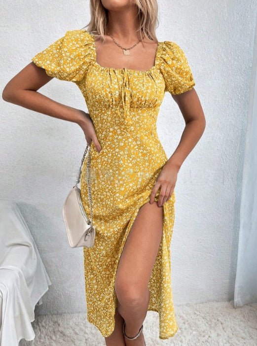 COLETTE™ – Casual Summer Square Neck A-Line Dress