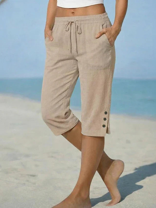Delphia | Calf-Length Capri Trousers