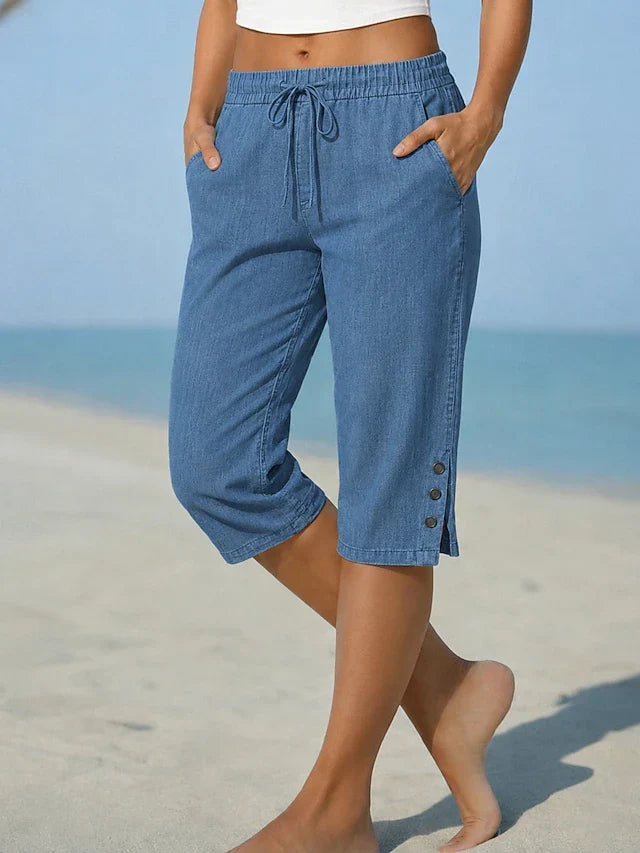 Delphia | Calf-Length Capri Trousers